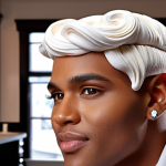 Meringue transforms into a dazzling dessert at Brad's Barbershop, symbolizing inner beauty and confidence overcoming appearance-based prejudice, with Brad as a mentor figure.